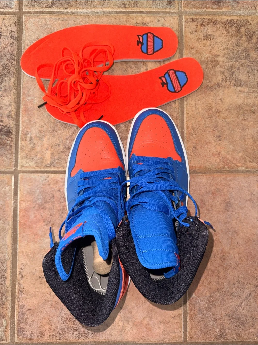 Jordan Men's High-Top Sneakers in Blue & Orange